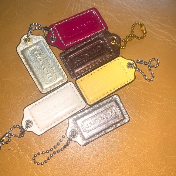 Coach leather purse jewelry/charms (6 included). 2” x  1” - Picture 3 of 3